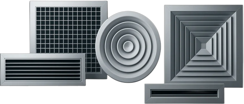 Grilles & diffusers from the Engimed product portfolio